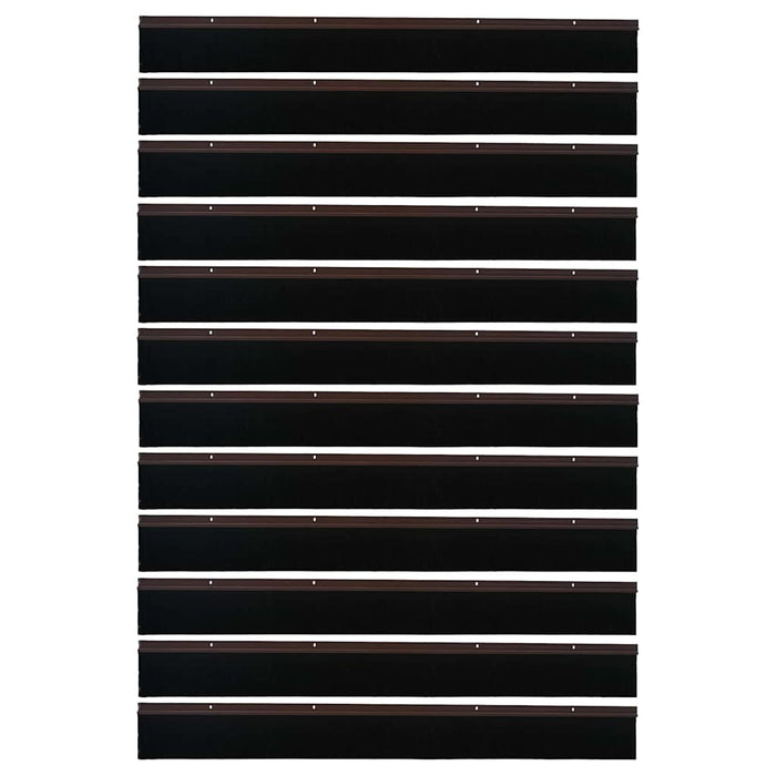 Spazzole per porte a vite 12 pcs Marrone 100 cm 42019449