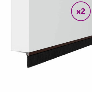 Spazzole per porte a vite 2 pcs Marrone 100 cm 42019450