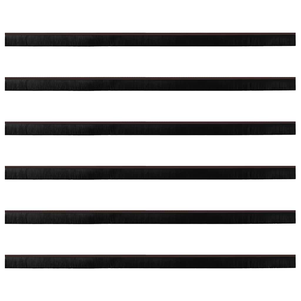 Spazzole per porte a vite 6 pcs Marrone 100 cm 42019454