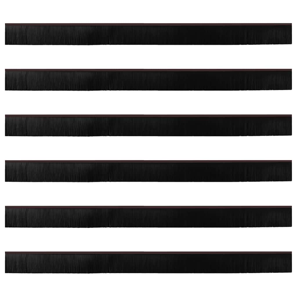 Spazzole per porte a vite 6 pcs Marrone 100 cm 42019455