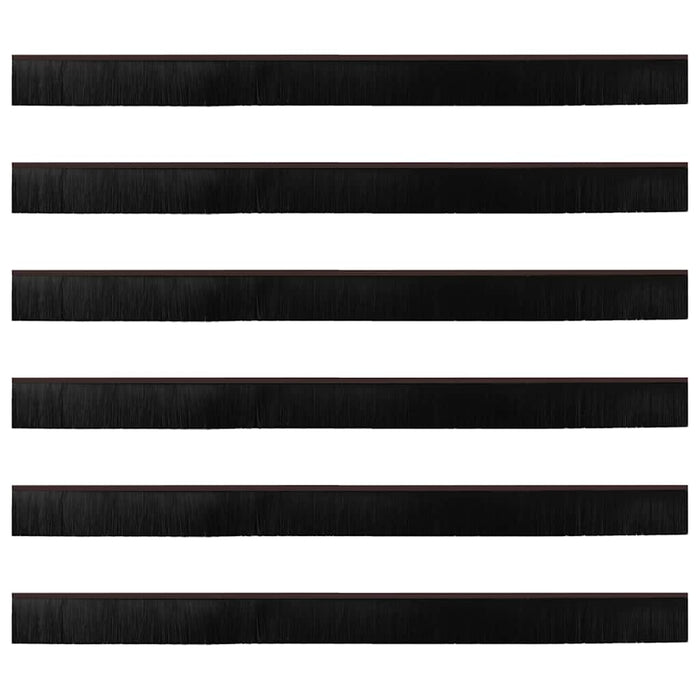 Spazzole per porte a vite 6 pcs Marrone 100 cm 42019455