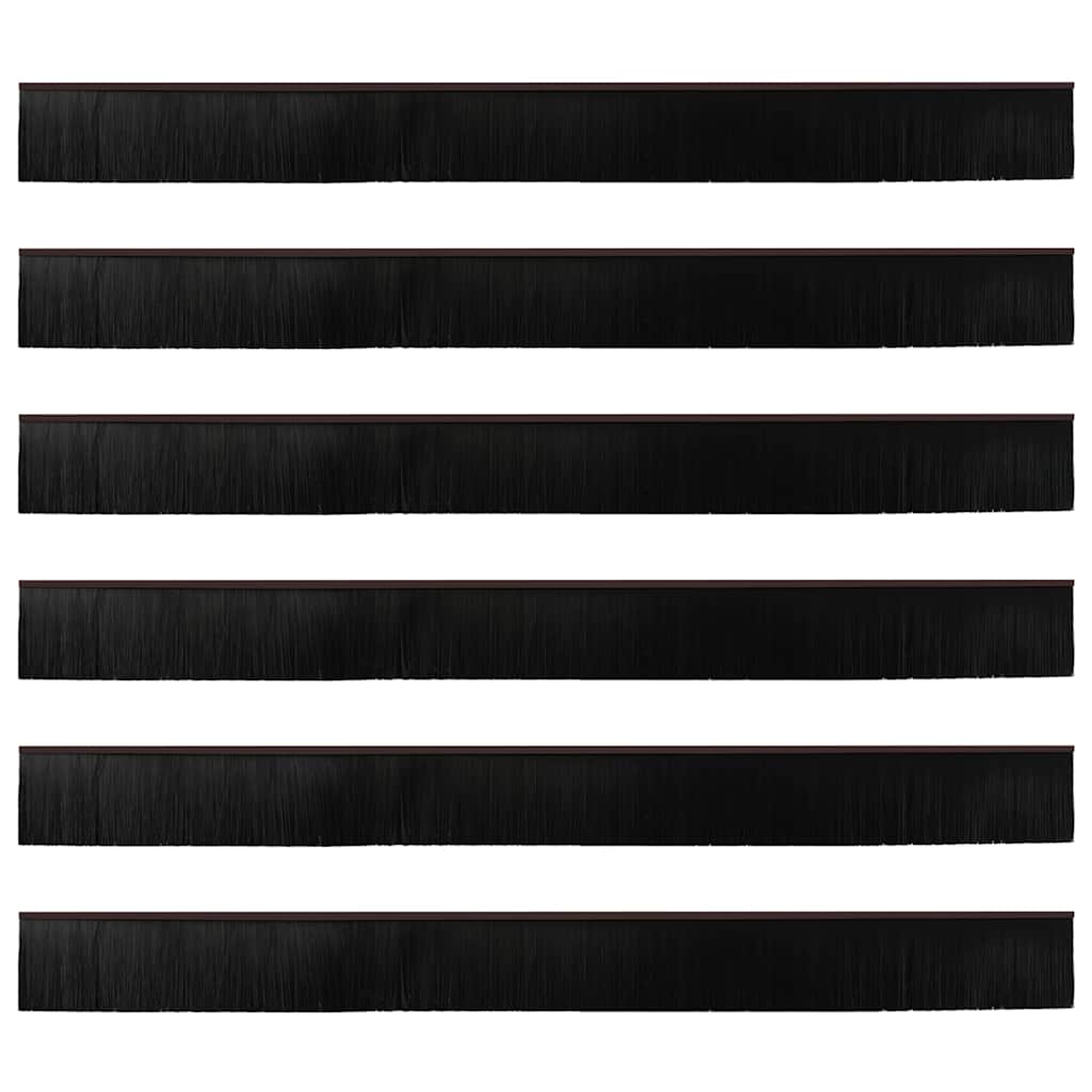 Spazzole per porte a vite 6 pcs Marrone 100 cm 42019456