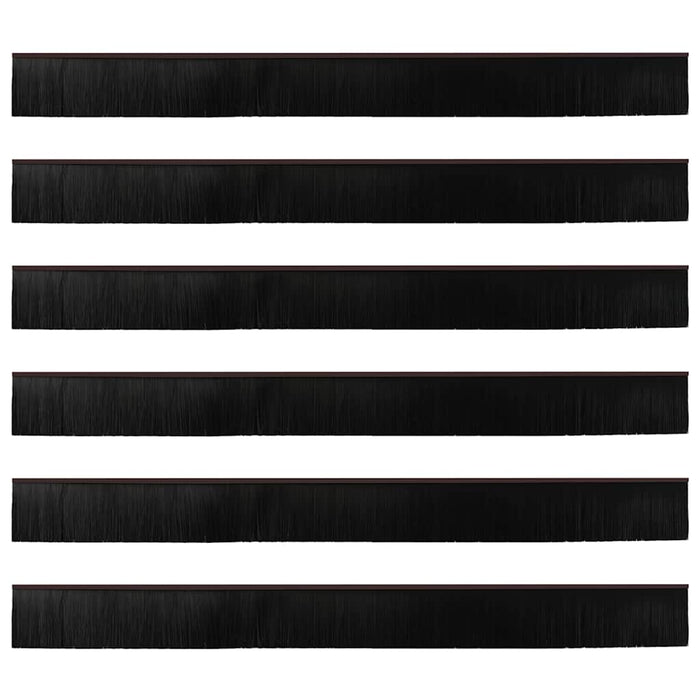 Spazzole per porte a vite 6 pcs Marrone 100 cm 42019456