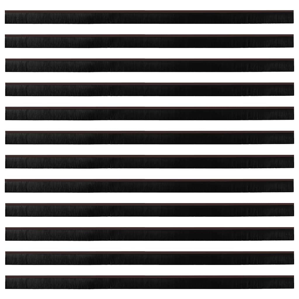 Spazzole per porte a vite 12 pcs Marrone 100 cm 42019458