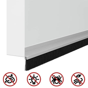 Spazzole per porte autoadesive 2 pcs Argento 100 cm 42019462