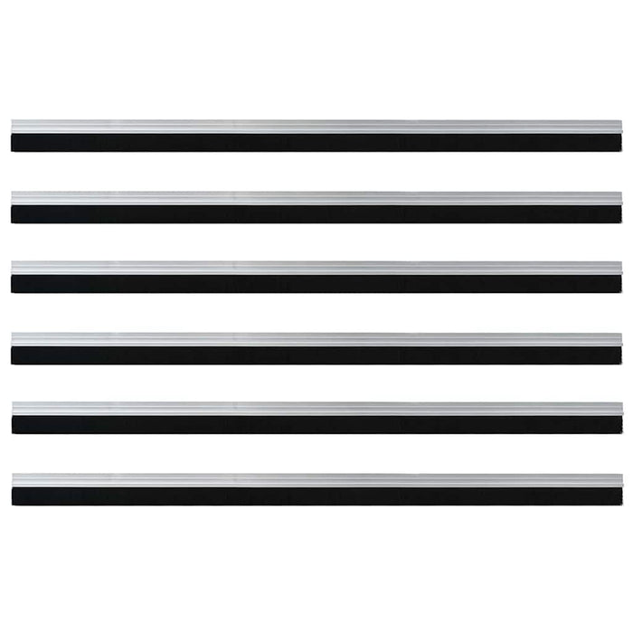 Spazzole per porte autoadesive 6 pcs Argento 100 cm 42019466