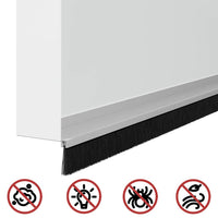 Spazzole per porte autoadesive 6 pcs Argento 100 cm 42019466