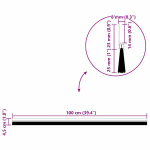 Spazzole per porte autoadesive 6 pcs Argento 100 cm 42019466