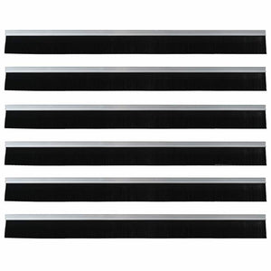 Spazzole per porte autoadesive 6 pcs Argento 100 cm 42019468