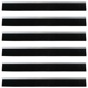 Spazzole per porte autoadesive 6 pcs Argento 100 cm 42019469