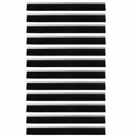 Spazzole per porte autoadesive 12 pcs Argento 100 cm 42019472