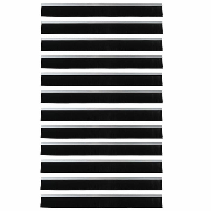 Spazzole per porte autoadesive 12 pcs Argento 100 cm 42019472