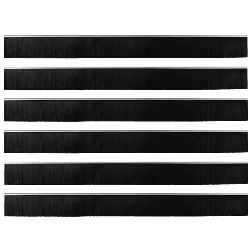Spazzole per porte autoadesive 6 pcs Argento 100 cm 42019480