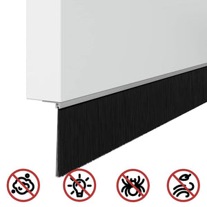 Spazzole per porte autoadesive 6 pcs Argento 100 cm 42019480