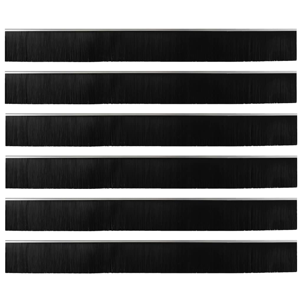 Spazzole per porte autoadesive 6 pcs Argento 100 cm 42019481