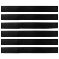 Spazzole per porte autoadesive 6 pcs Argento 100 cm 42019481