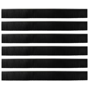 Spazzole per porte autoadesive 6 pcs Argento 100 cm 42019481
