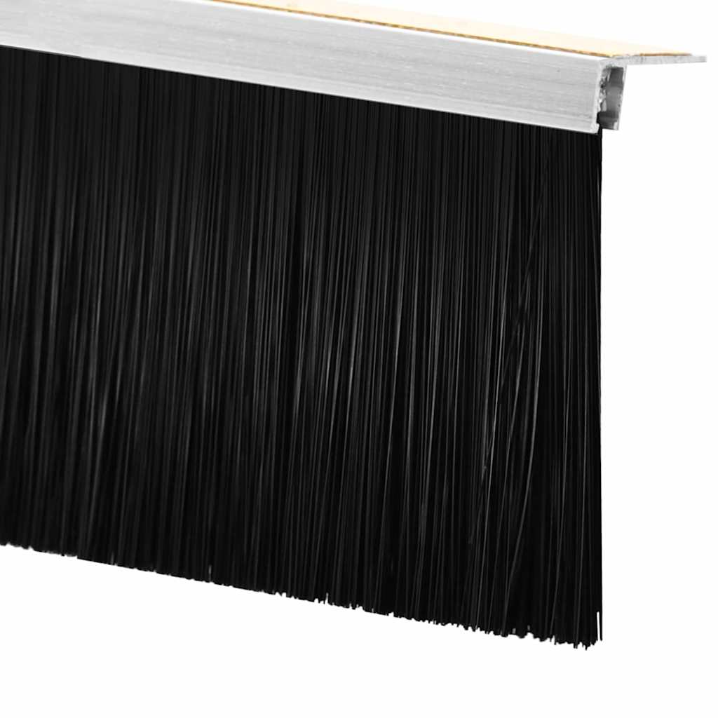 Spazzole per porte autoadesive 12 pcs Argento 100 cm 42019483