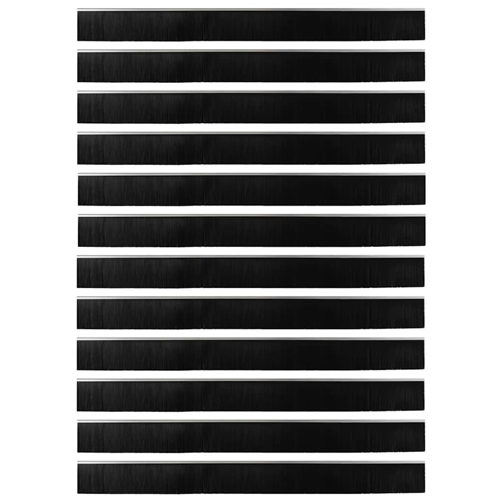 Spazzole per porte autoadesive 12 pcs Argento 100 cm 42019484