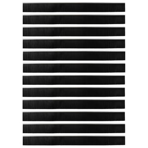Spazzole per porte autoadesive 12 pcs Argento 100 cm 42019484