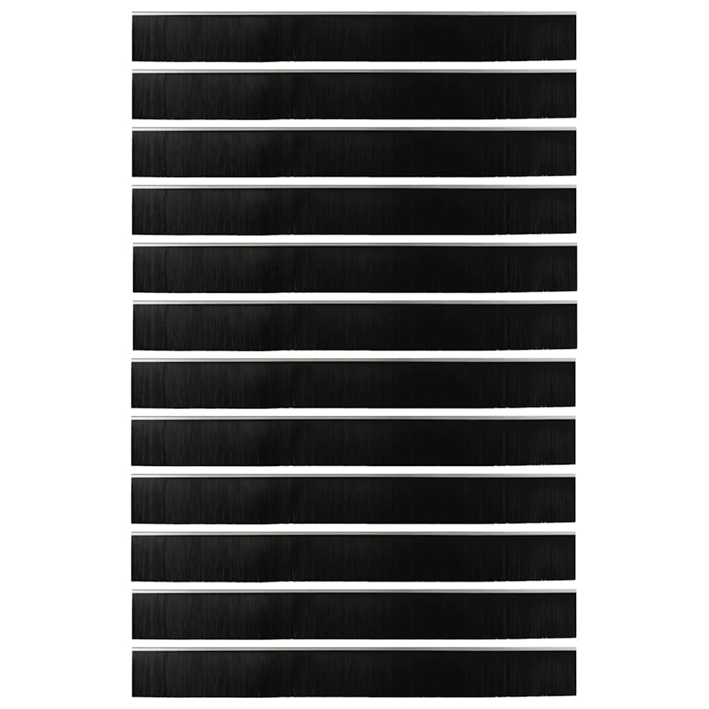 Spazzole per porte autoadesive 12 pcs Argento 100 cm 42019485