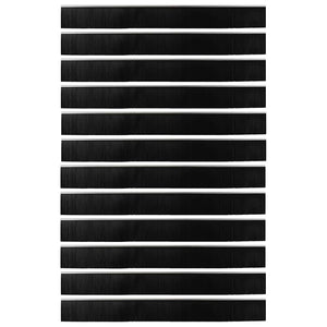 Spazzole per porte autoadesive 12 pcs Argento 100 cm 42019485