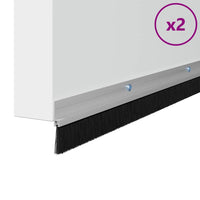 Spazzole per porte a vite 2 pcs Argento 100 cm 42019486