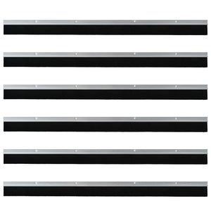 Spazzole per porte a vite 6 pcs Argento 100 cm 42019491