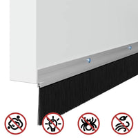 Spazzole per porte a vite 6 pcs Argento 100 cm 42019491