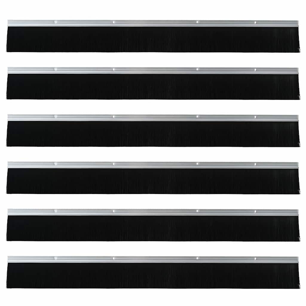 Spazzole per porte a vite 6 pcs Argento 100 cm 42019492