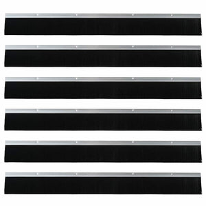 Spazzole per porte a vite 6 pcs Argento 100 cm 42019492