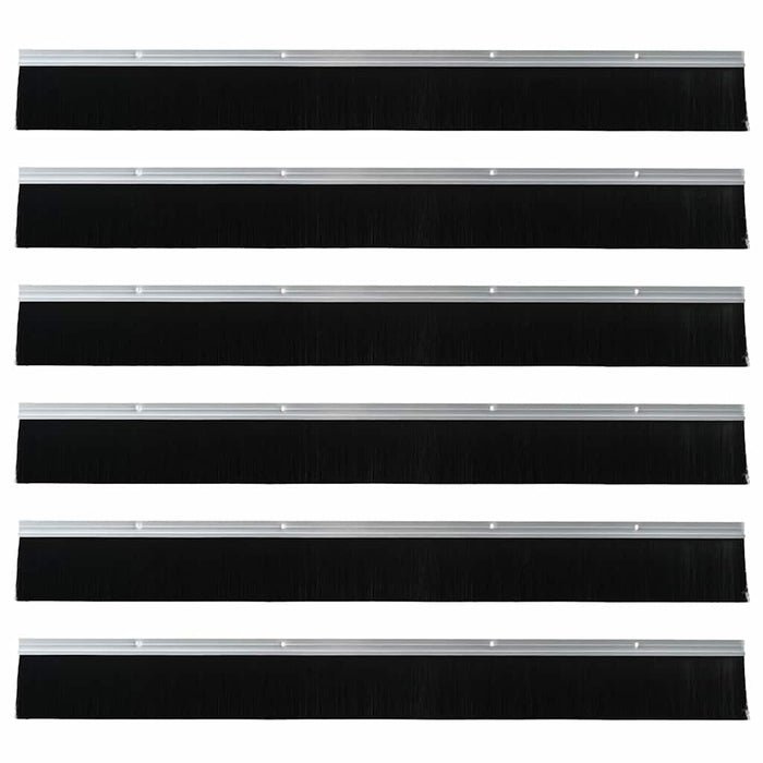 Spazzole per porte a vite 6 pcs Argento 100 cm 42019492