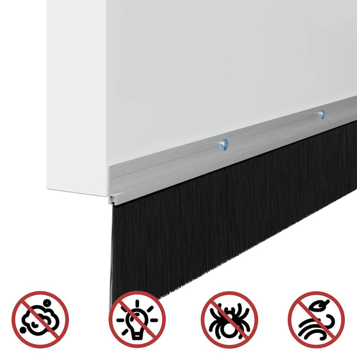 Spazzole per porte a vite 6 pcs Argento 100 cm 42019492