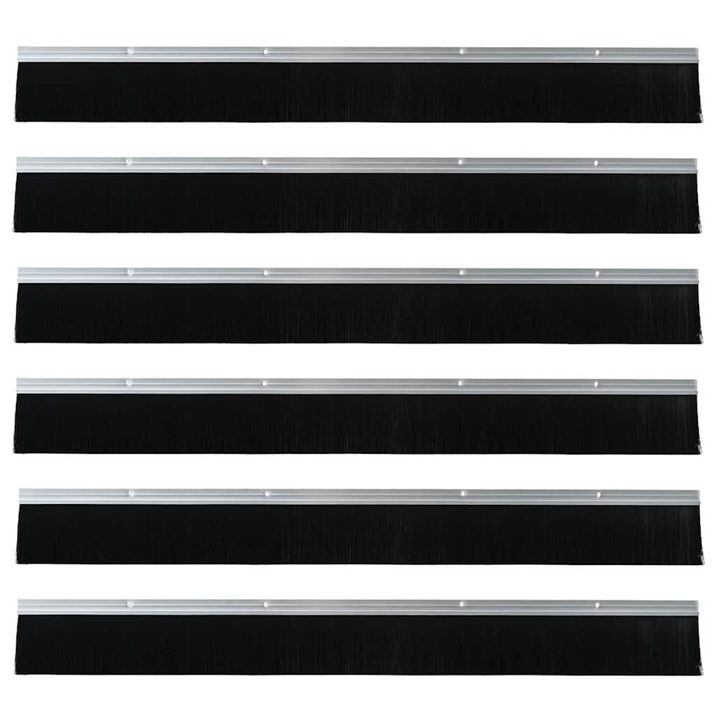 Spazzole per porte a vite 6 pcs Argento 100 cm 42019493