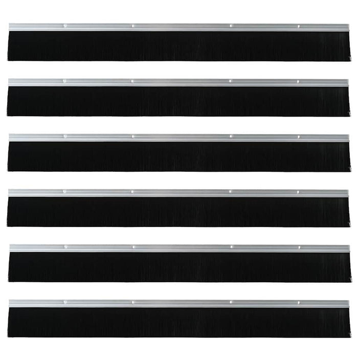 Spazzole per porte a vite 6 pcs Argento 100 cm 42019493