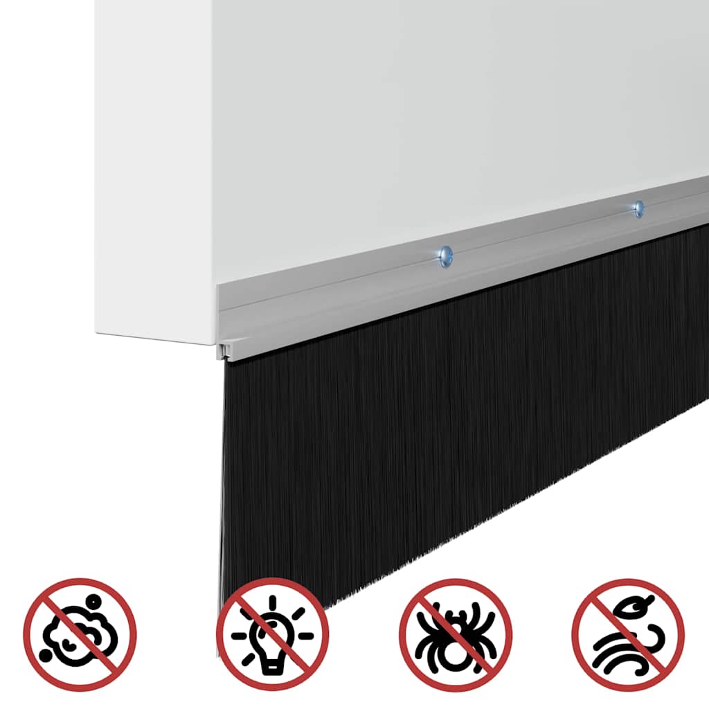 Spazzole per porte a vite 6 pcs Argento 100 cm 42019493