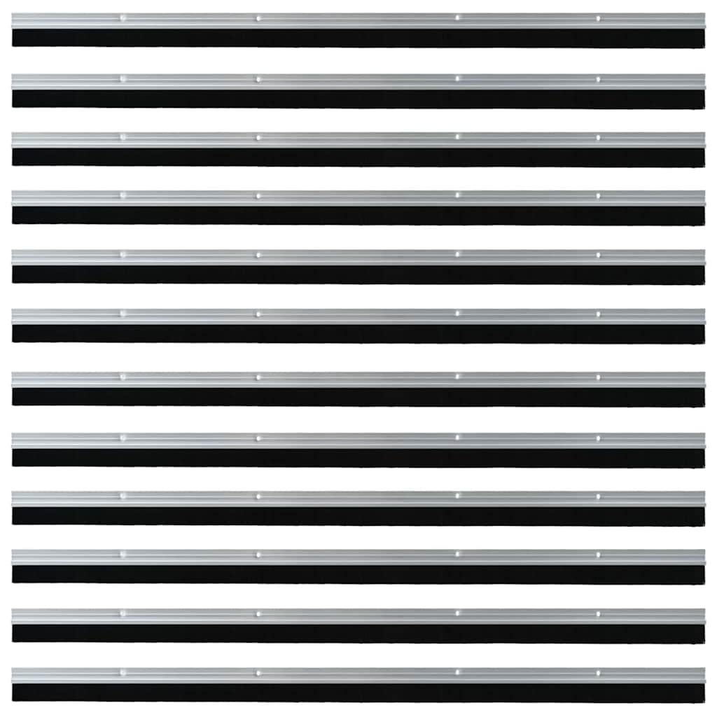 Spazzole per porte a vite 12 pcs Argento 100 cm 42019494