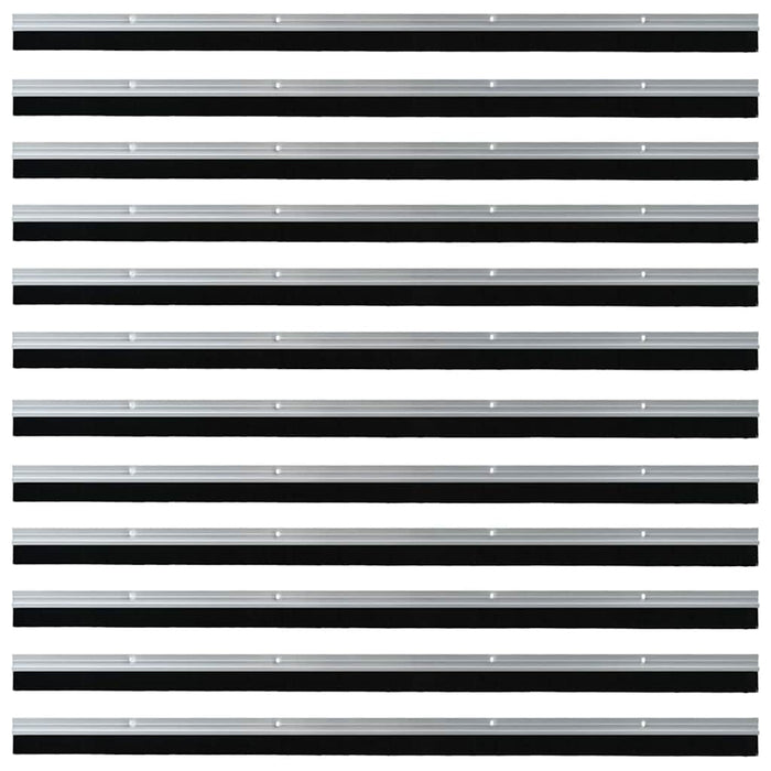 Spazzole per porte a vite 12 pcs Argento 100 cm 42019494