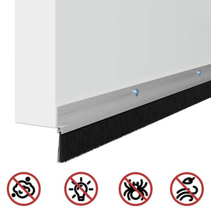 Spazzole per porte a vite 12 pcs Argento 100 cm 42019494