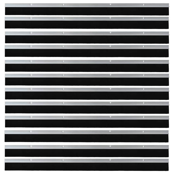 Spazzole per porte a vite 12 pcs Argento 100 cm 42019495