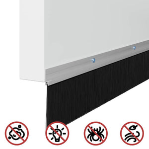 Spazzole per porte a vite 12 pcs Argento 100 cm 42019496