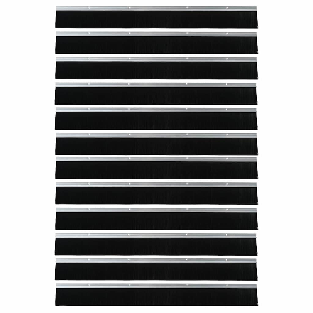 Spazzole per porte a vite 12 pcs Argento 100 cm 42019497