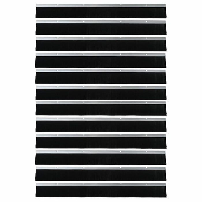 Spazzole per porte a vite 12 pcs Argento 100 cm 42019497