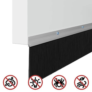 Spazzole per porte a vite 12 pcs Argento 100 cm 42019497