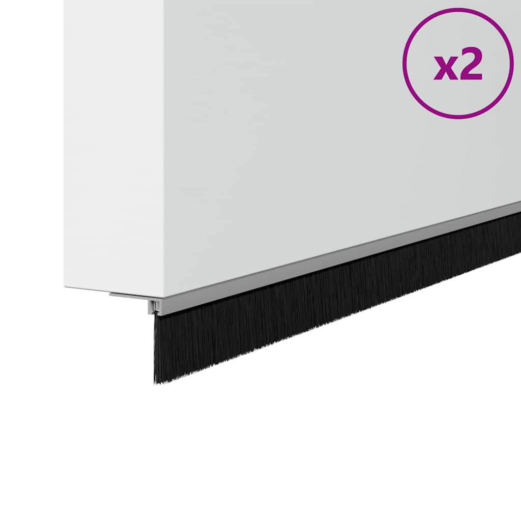 Spazzole per porte a vite 2 pcs Argento 100 cm 42019498