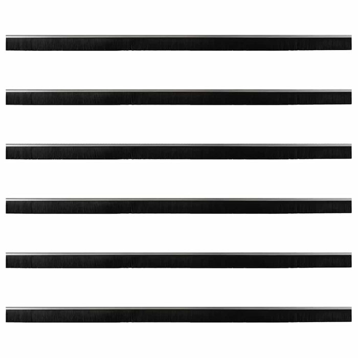 Spazzole per porte a vite 6 pcs Argento 100 cm 42019502
