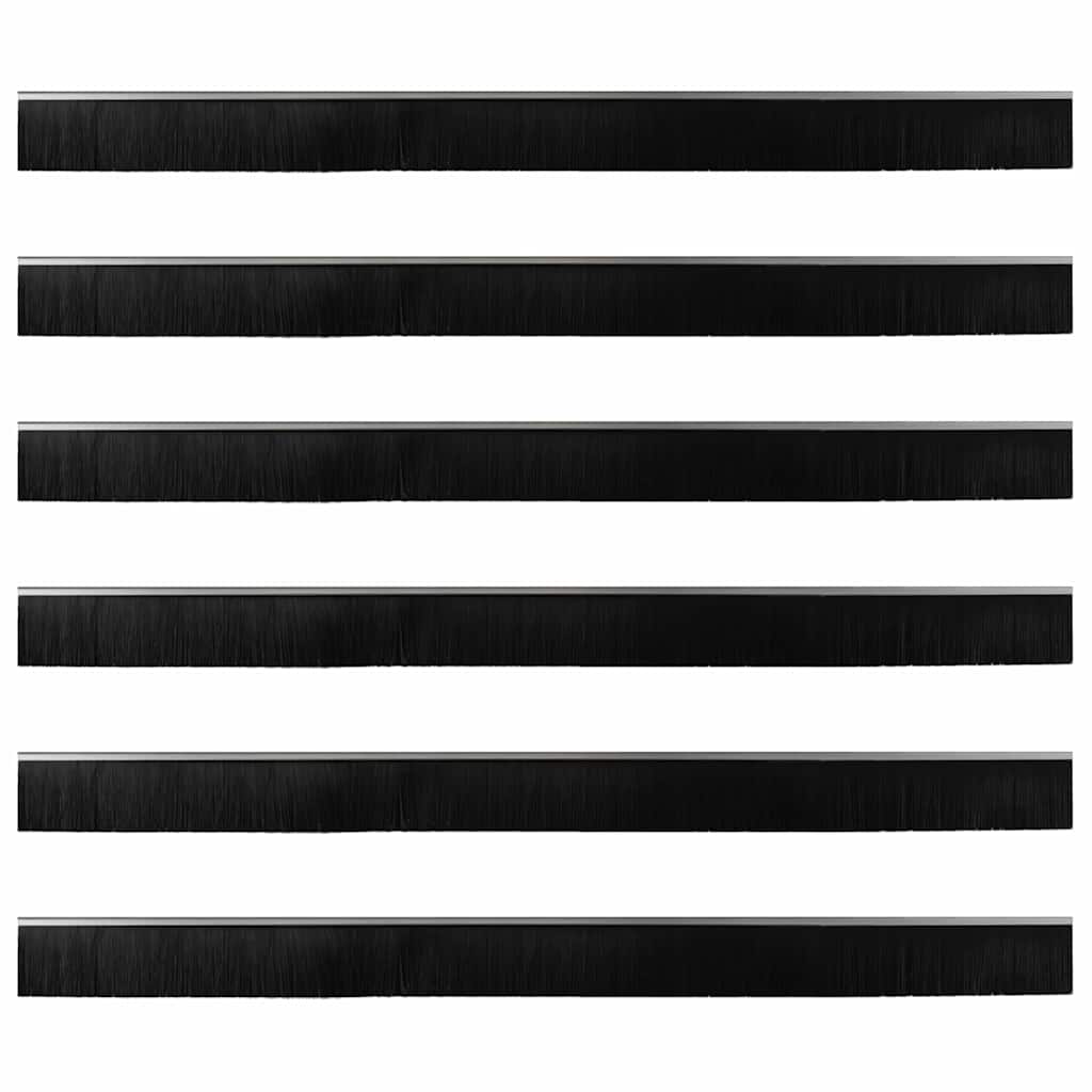 Spazzole per porte a vite 6 pcs Argento 100 cm 42019503