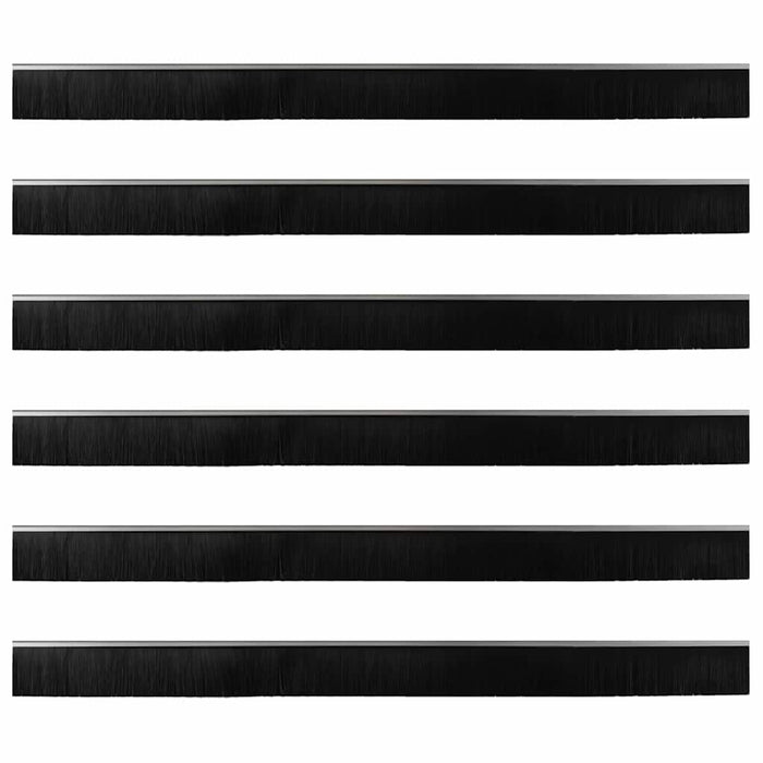 Spazzole per porte a vite 6 pcs Argento 100 cm 42019503