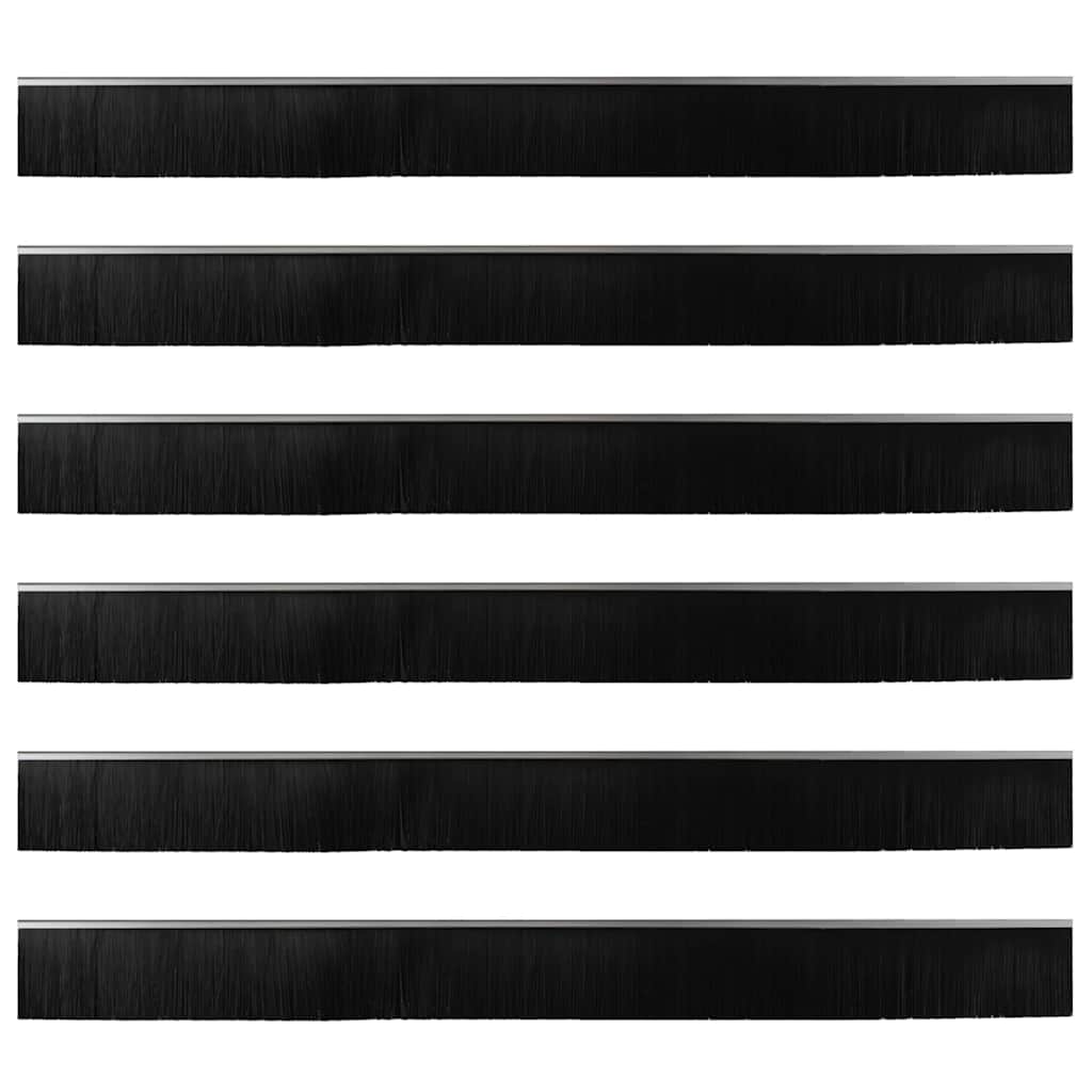 Spazzole per porte a vite 6 pcs Argento 100 cm 42019504
