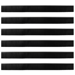 Spazzole per porte a vite 6 pcs Argento 100 cm 42019504